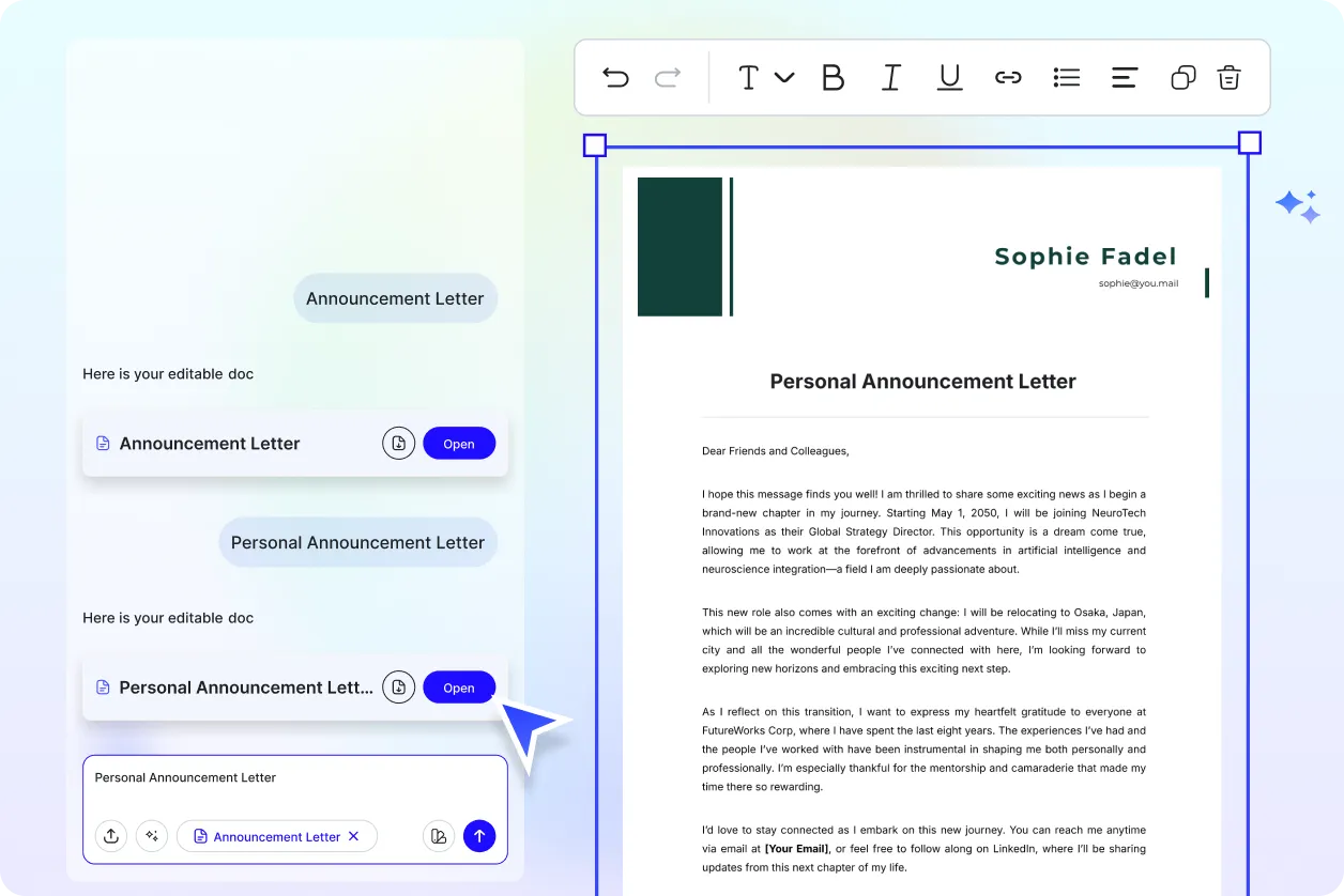 Free AI Announcement Letter Generator, Free Announcement Letter Maker Online